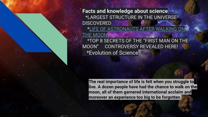 facts and knowledge about science largest