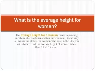 what is the average height for women