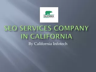 SEO Services Company in California