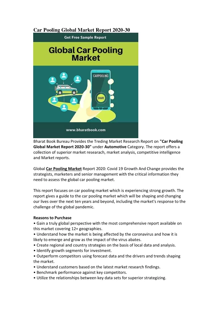 car pooling global market report 2020 30