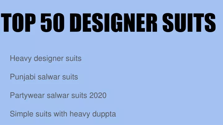 top 50 designer suits