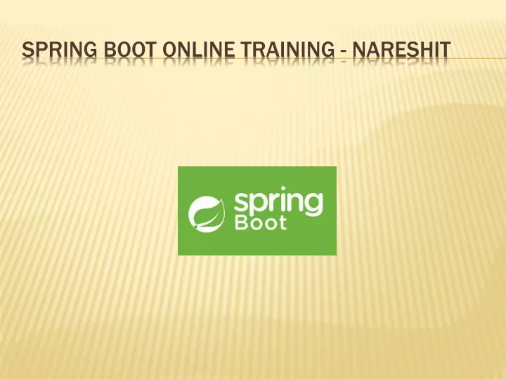 spring boot online training nareshit
