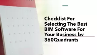 checklist for selecting the best bim software for your business by 360quadrants