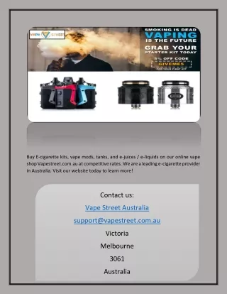 Buy E-cigarette Australia | Vape Street Australia