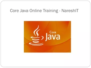 core java online training nareshit