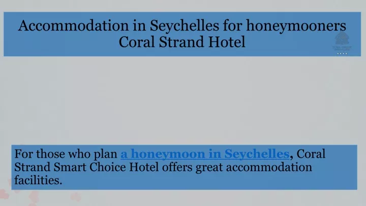 accommodation in seychelles for honeymooners
