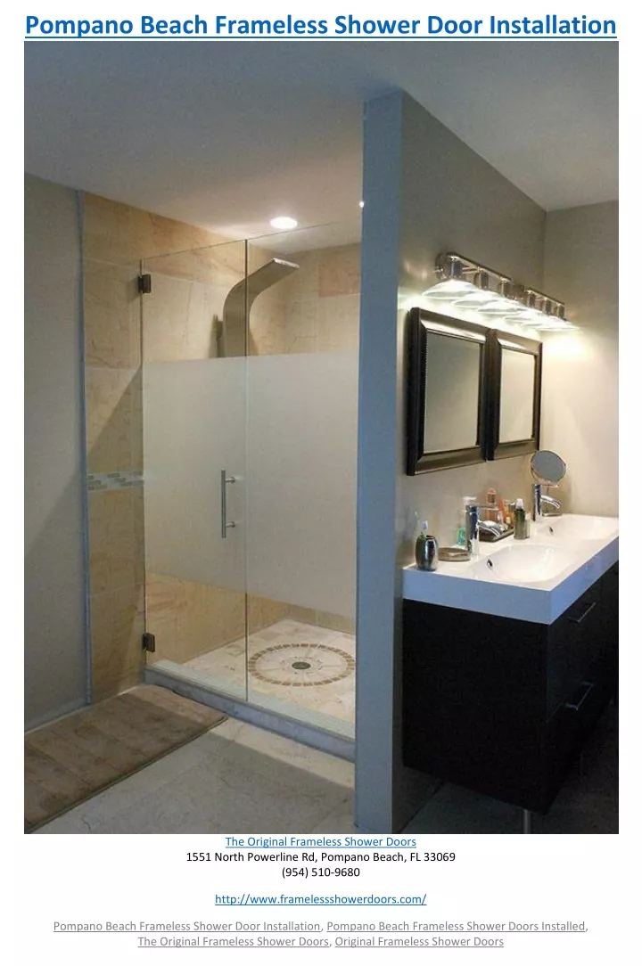 pompano beach frameless shower door installation