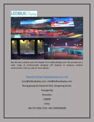 buy the best outdoor pole led display from
