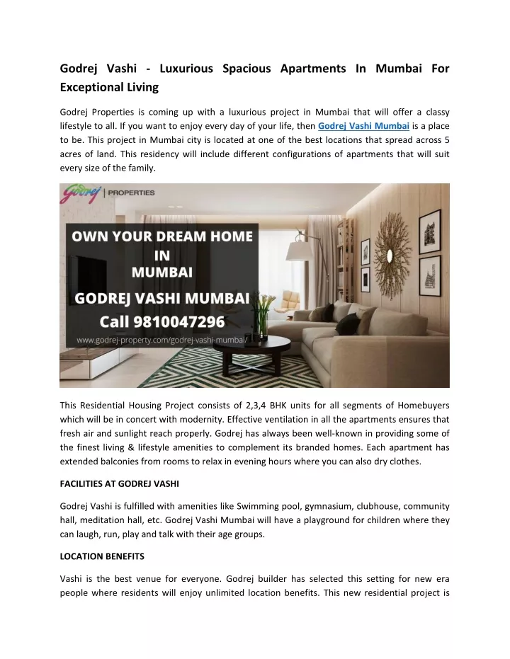 godrej vashi luxurious spacious apartments