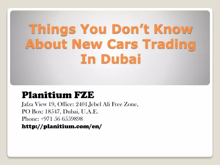 things you don t know about new cars trading in dubai