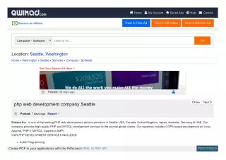 php web development company Seattle
