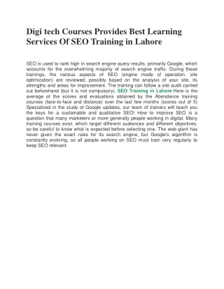 digi tech courses provides best learning services