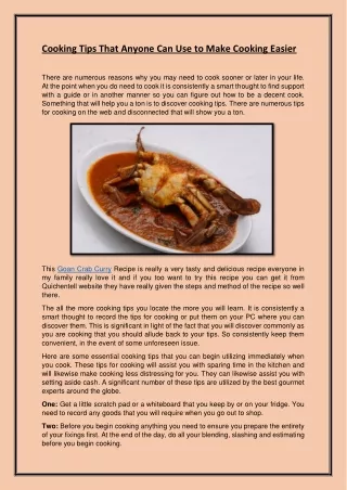 cooking tips that anyone can use to make cooking