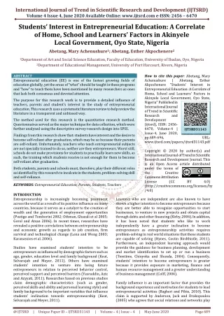 international journal of trend in scientific