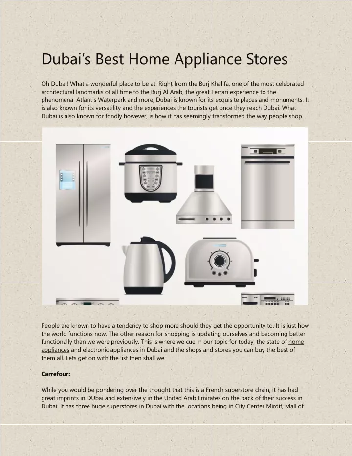 dubai s best home appliance stores