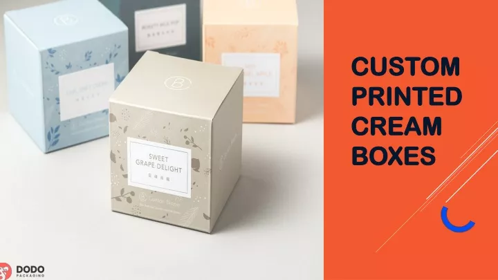 custom printed cream boxes