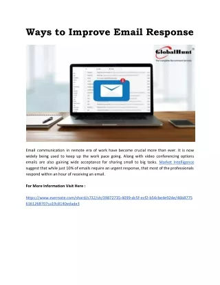 Ways to Improve Email Response