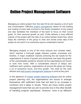 Best Online Project Management Software