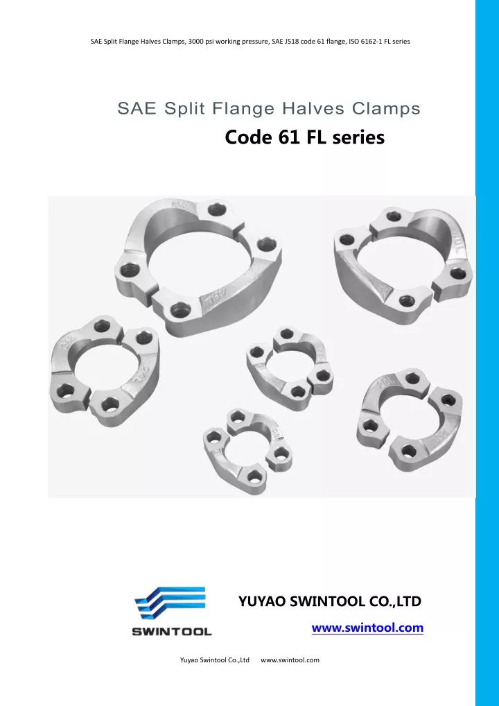 sae split flange halves clamps 3000 psi working