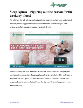 sleep apnea figuring out the reason