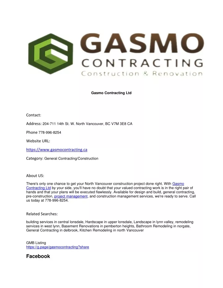 gasmo contracting ltd