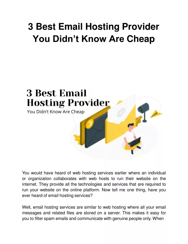 3 best email hosting provider you didn t know are cheap