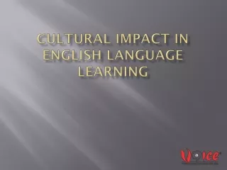 Cultural Impact in English Language Learning - Voiceskills
