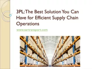 The Best Solution You Can Have for Efficient Supply Chain Operations