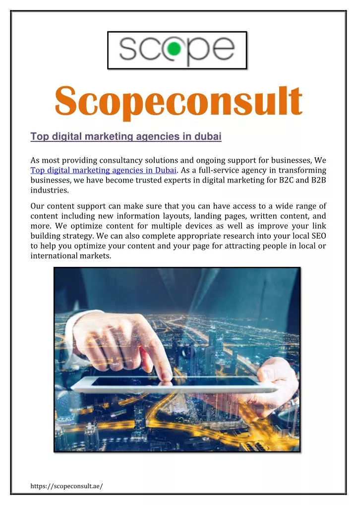 scopeconsult top digital marketing agencies