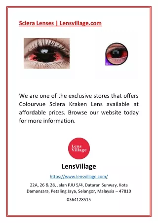 sclera lenses lensvillage com