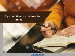 tips to write an informative essay