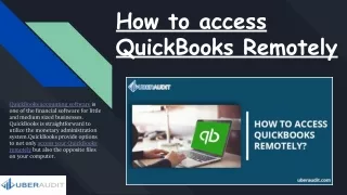 How to access QuickBooks Remotely