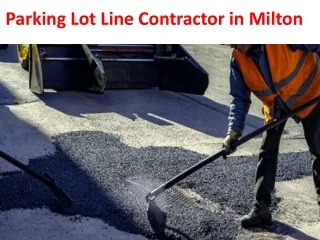 parking lot line contractor in milton