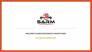 Buy Online Best Quality SARMS Supplements in UK