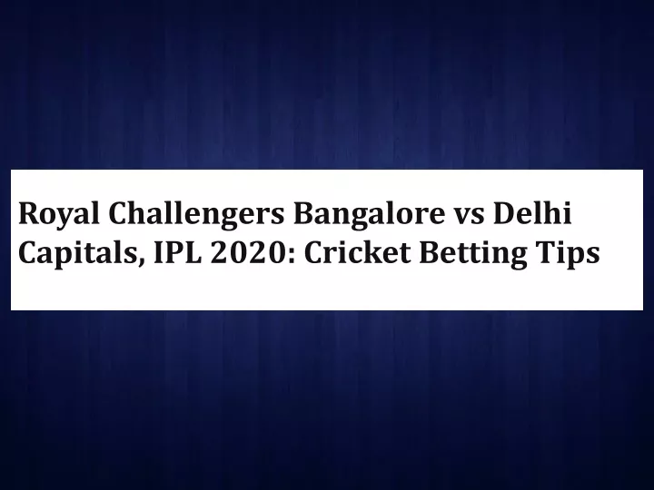 royal challengers bangalore vs delhi capitals