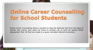 Online Career Counselling for School Students