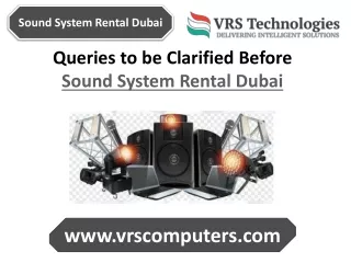 sound system rental dubai