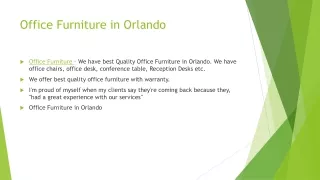 Office Furniture in Orlando
