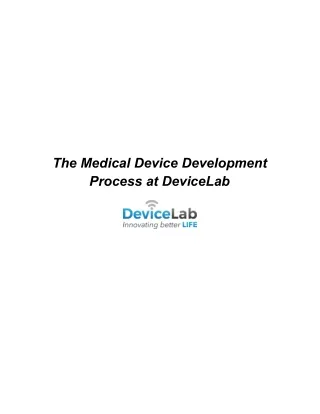 The Medical Device Development Process at DeviceLab