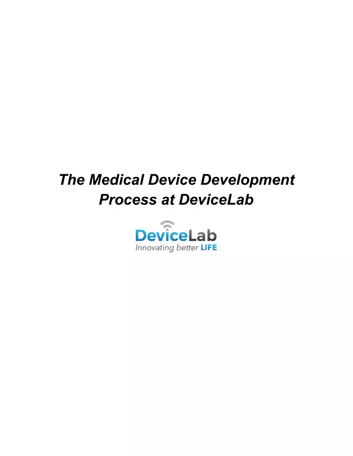 the medical device development process