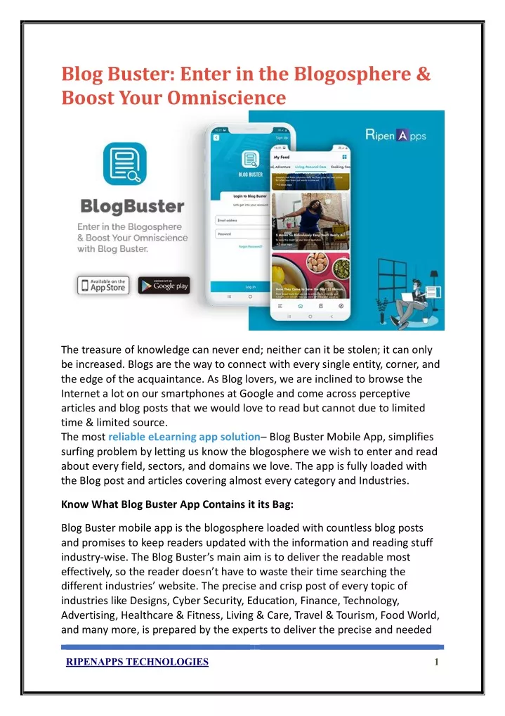 blog buster enter in the blogosphere boost your