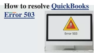How to resolve QuickBooks error 503