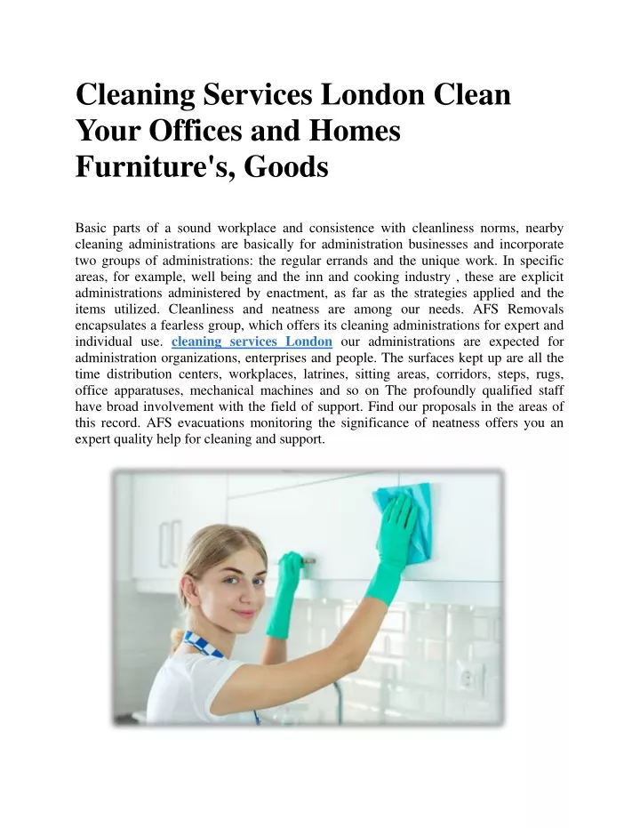 cleaning services london clean your offices