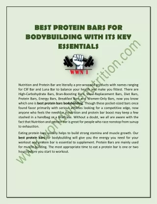 best protein bars for bodybuilding with
