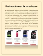 Best supplements for muscle gain - slide 1