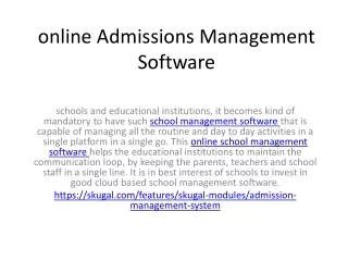 online admissions management software