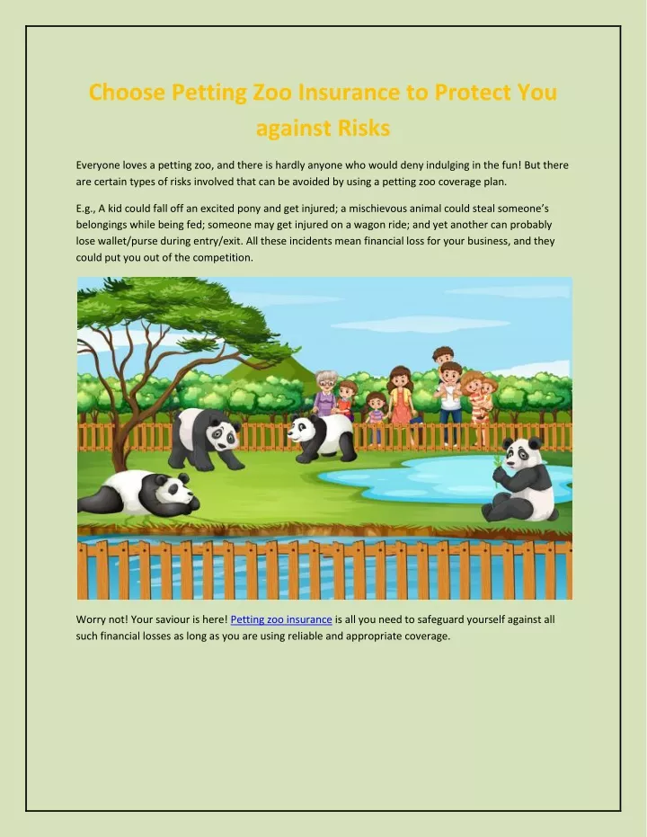 choose petting zoo insurance to protect