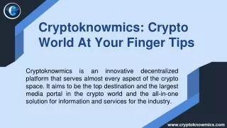 cryptoknowmics crypto world at your finger tips