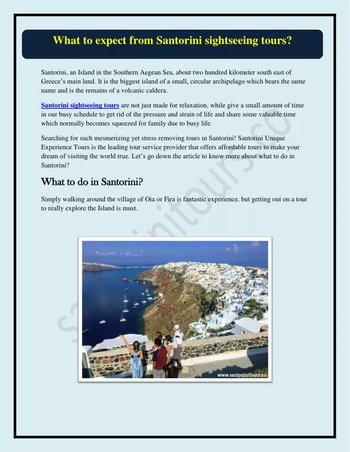 what to expect from santorini sightseeing tours