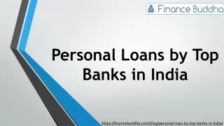 Personal Loan by Top- Banks in India